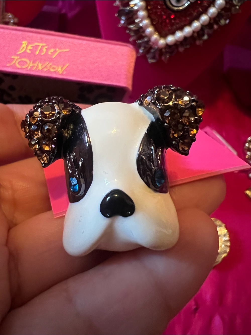 Betsey Johnson Royal Engagement BullDog Ring NWT
